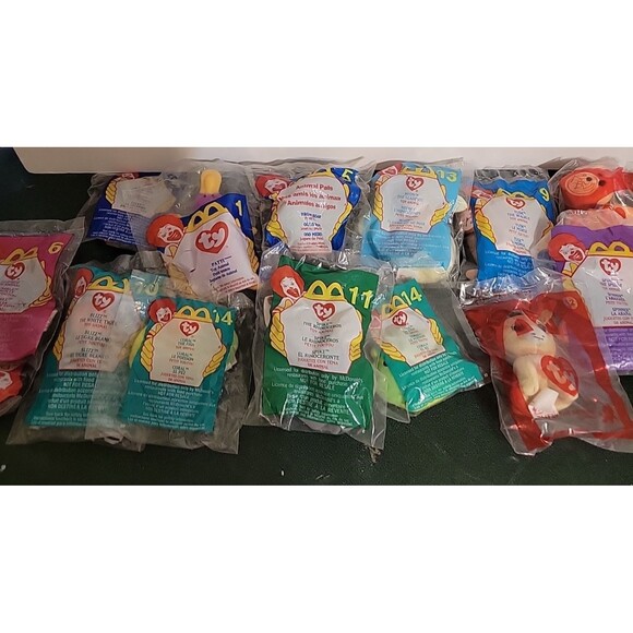Vtg McDonald’s TY Beanie Baby Plush Toys Lot in package mixed - Picture 13 of 13
